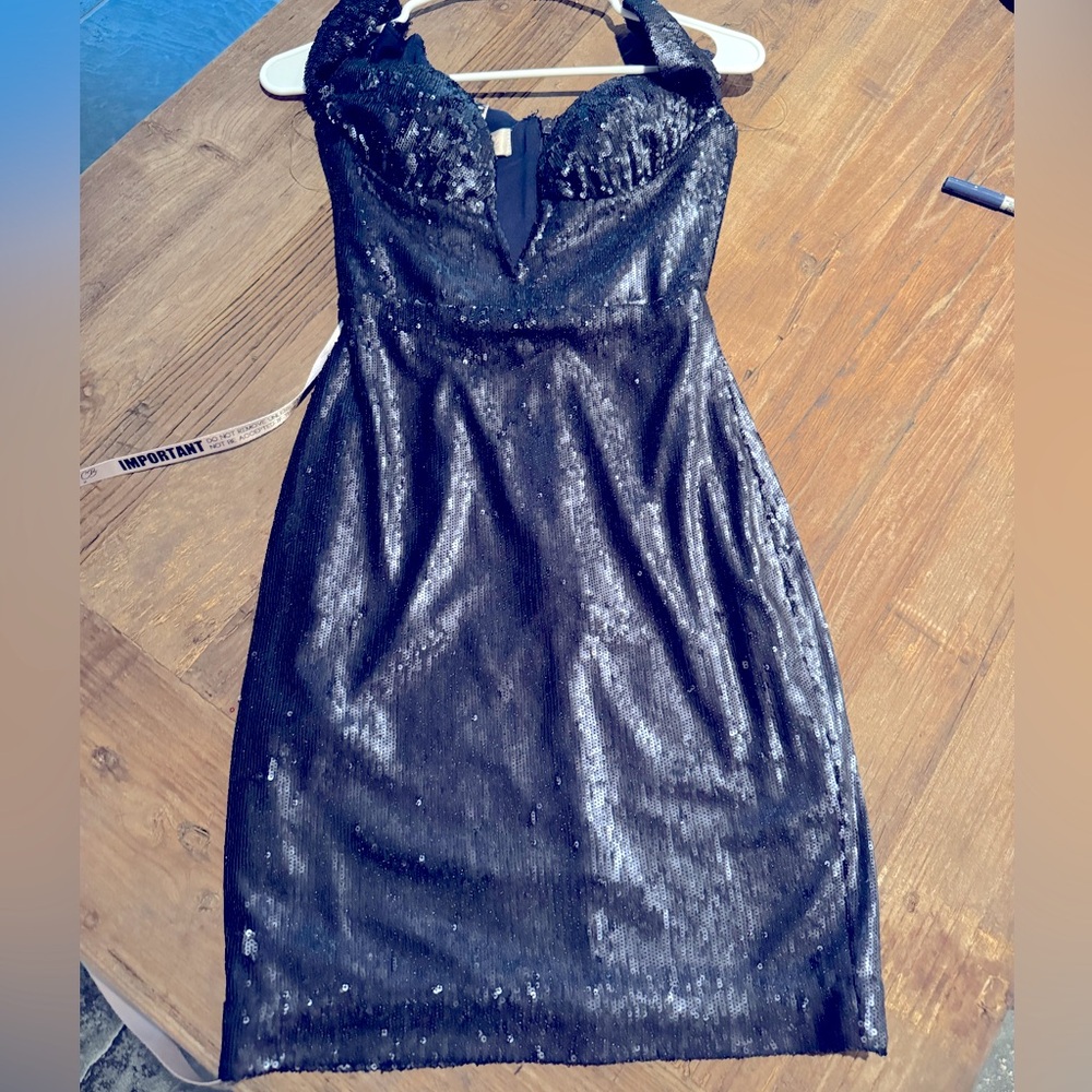 House of London sequin navy blue dress NWT, size XS